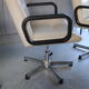 Lot de 3 fauteuils de bureau en cuir année 70