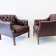 Millbrook chesterfield club chairs set -original 60s- pair