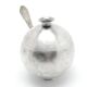 Mid-century modern sugar bowl, silver-plated brass, Poland, 1960s