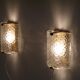 Pair of vintage Scandinavian glass sconces 1970