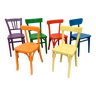 Set de 6 chaises bistrot peintes