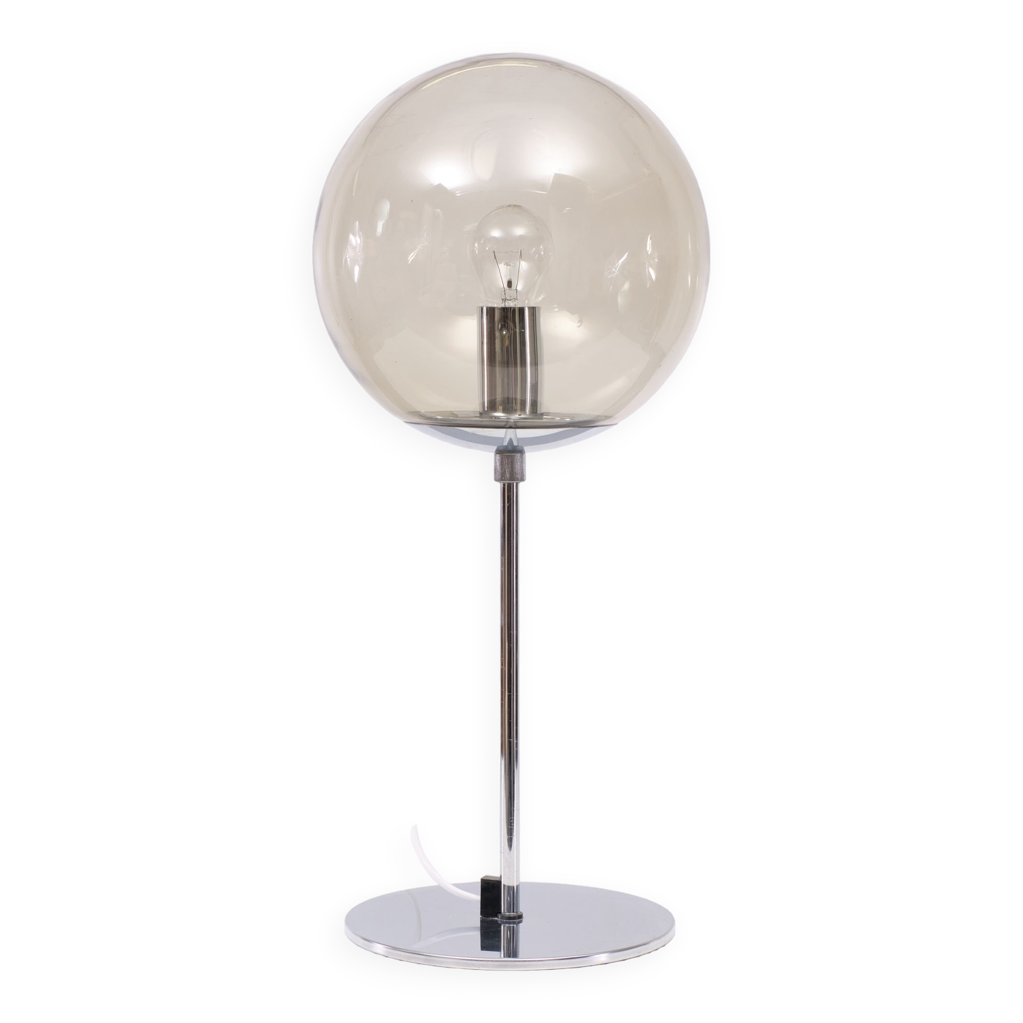 Sölken Luchten Chrome dome table lamp 1970 Germany