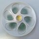 4 green/yellow oyster plates from Salins, 1970