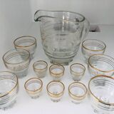Lot of glasses and carafe year 50
