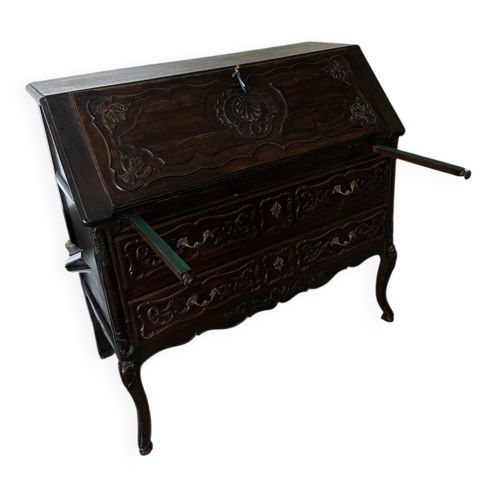 French Louis XV Style Slant-Front Secretary Desk