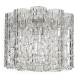 Mid-Century pendant in Murano glass elements and chrome. Italy 1960s