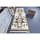 Vintage Turkish Oushak handmade wool cotton white runner rug 100x350