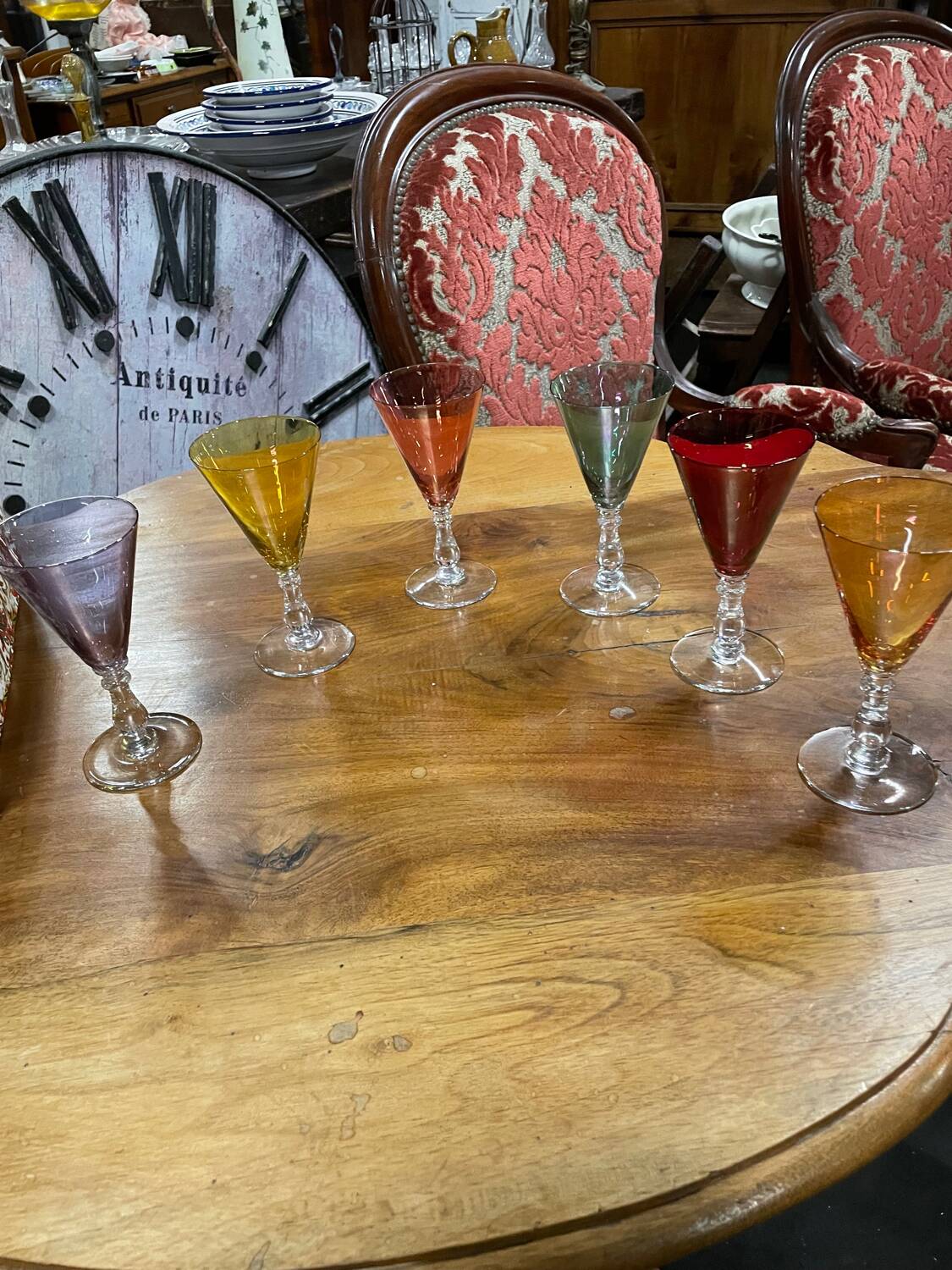 Set of 6 Hungarian crystal glasses