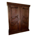 Armoire ancienne rustique sans fond – deux portes moulurées