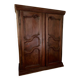 Antique rustic cabinet without bottom - two molded doors