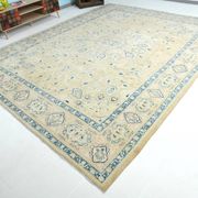 10x13 Blue & Peach Floral Antique 55s Persian Rug, 301x388Cm