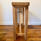 Établi en bois massif restauré