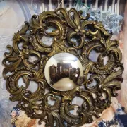 Antique gilded mirror in Baroque/Rococo style – Very richly carved frame