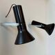 Pair of vintage adjustable wall lights, brown metal, France 1970