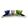 Service de 9 verres à liqueur de couleur