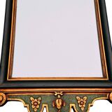 Antique full-length wall mirror in carved wood