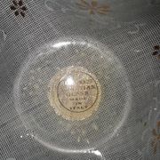 Vintage Art Glass Cup "Venetian Hammade J. I. Co"