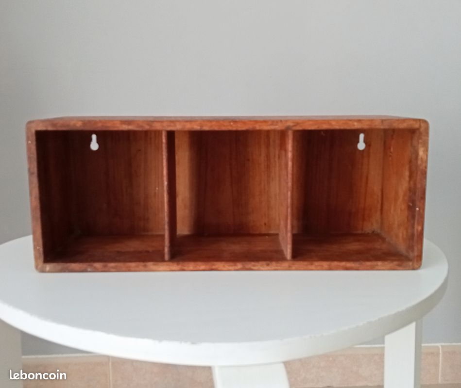 Vintage teak wall shelf