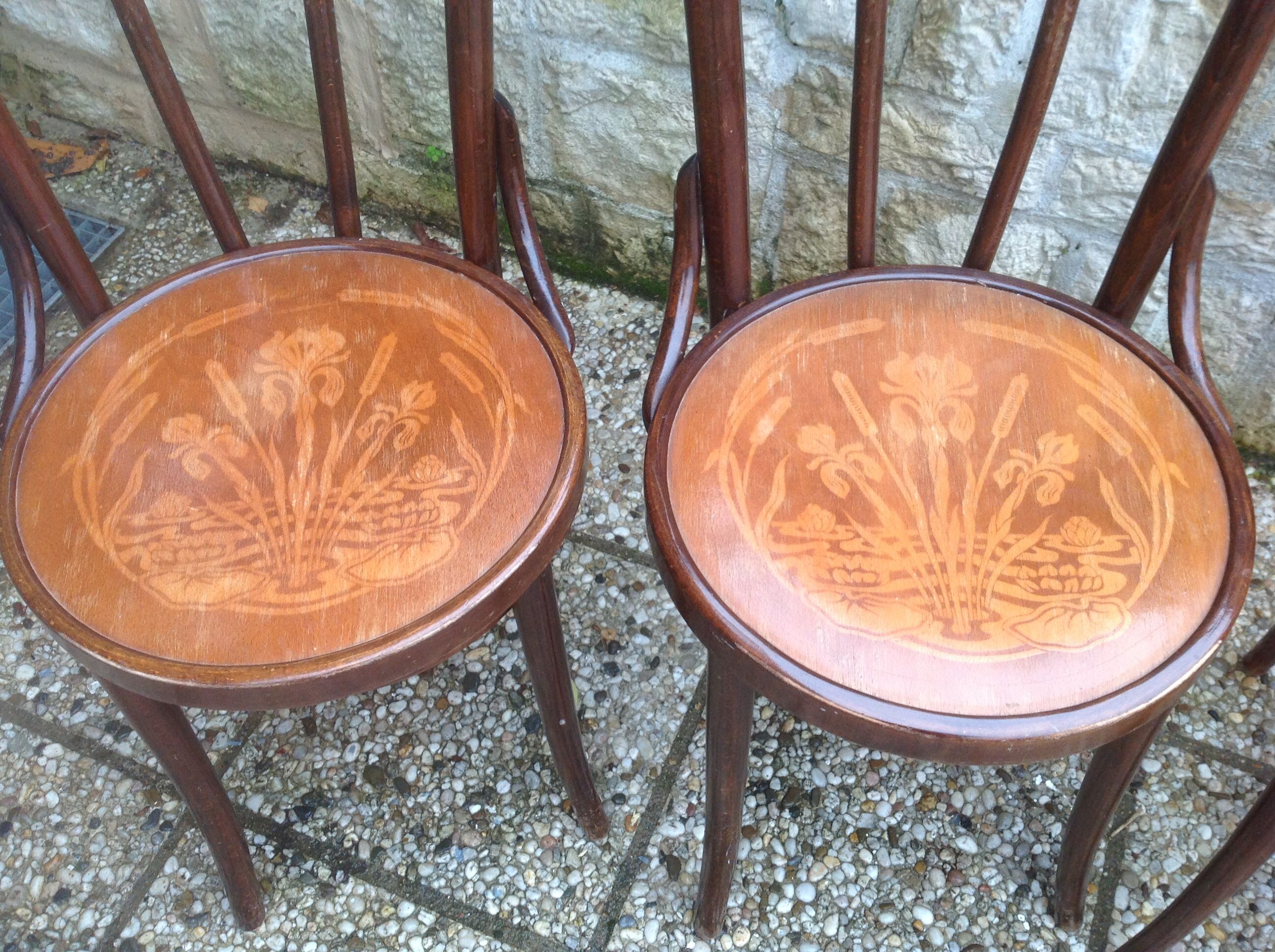 4 vintage bistro chairs