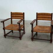 2 fauteuils dans le style de Charles Dudouyt