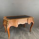 Bureau en marqueterie et bronze doré style Louis XV, XIXème siècle