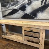 Raw wood workbench