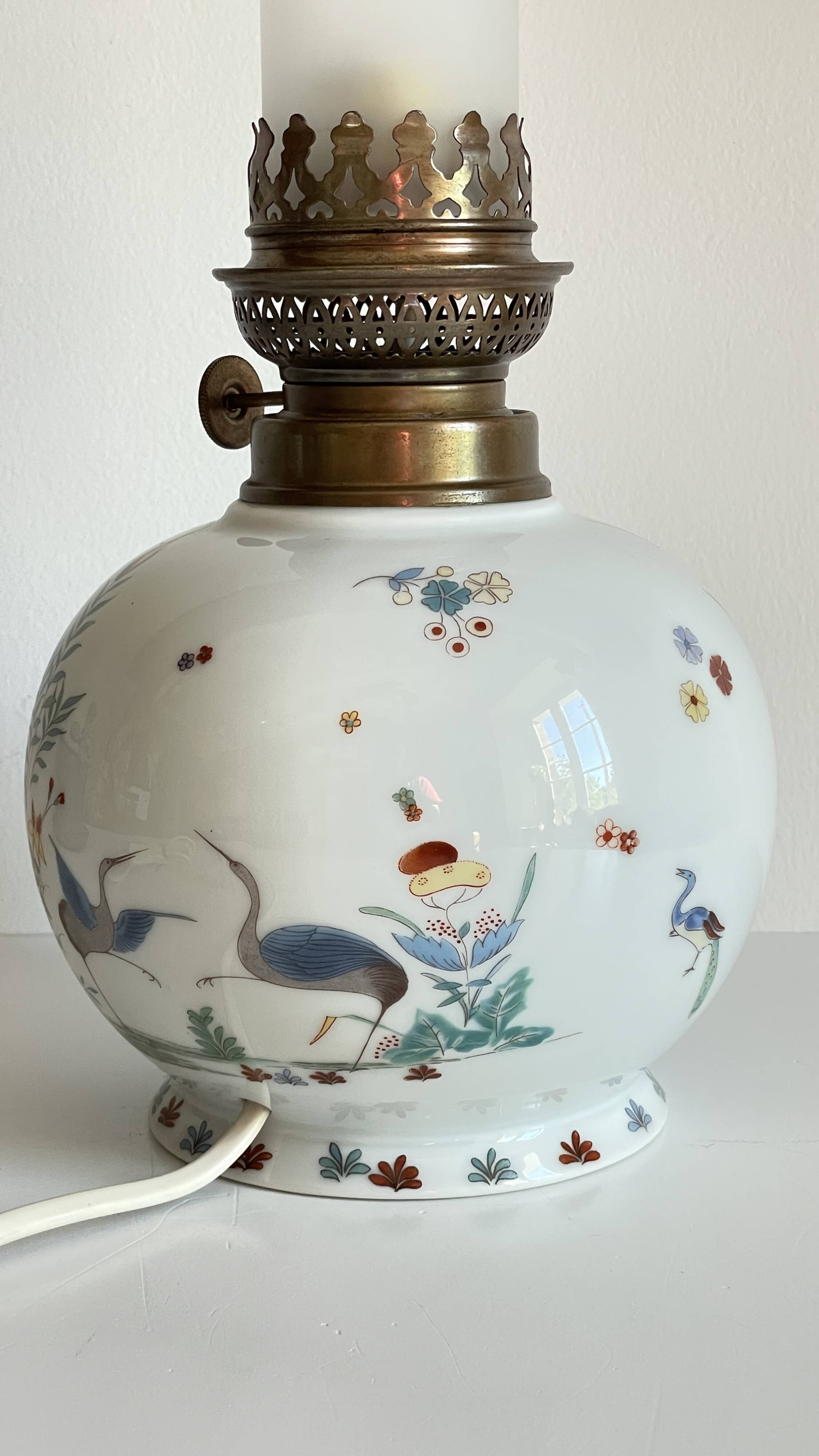 Limoges porcelain lamp France
