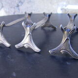 Three art nouveau knife holders in christofle silver plated