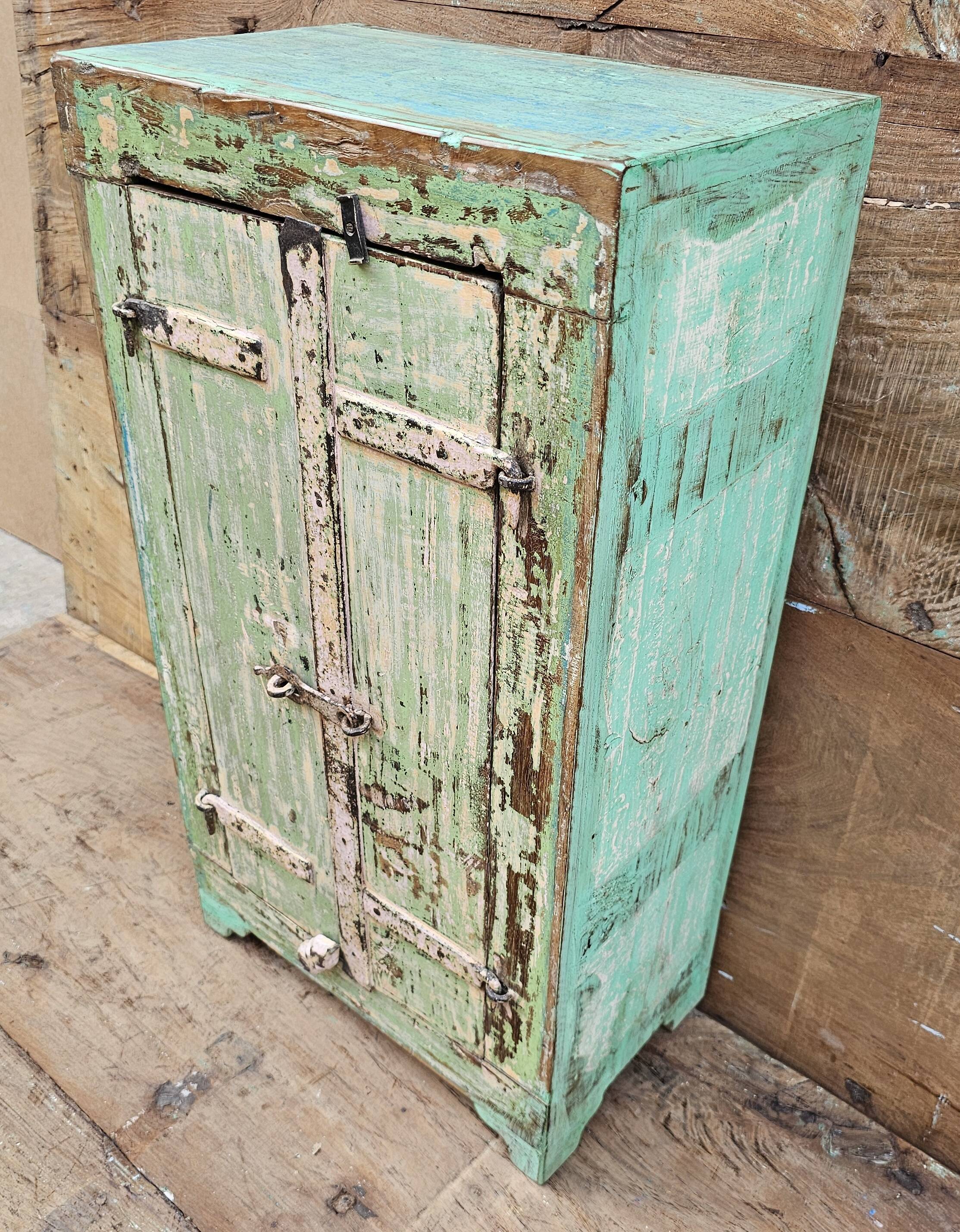 Old bedside table - tribal cabinet in Burmese teak