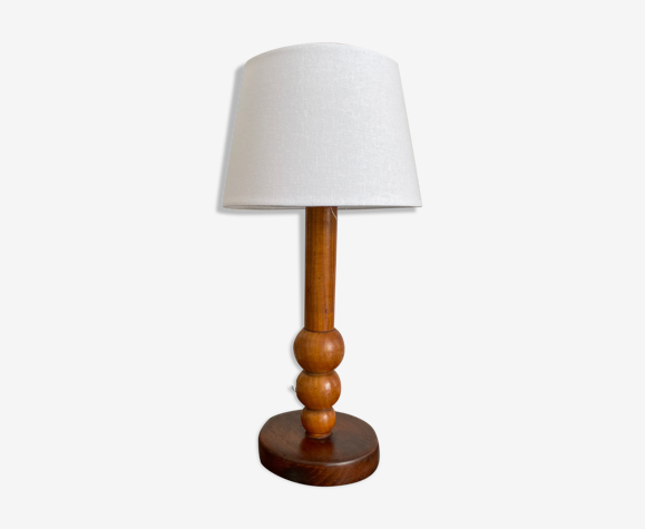 Lampe bois vintage moderniste