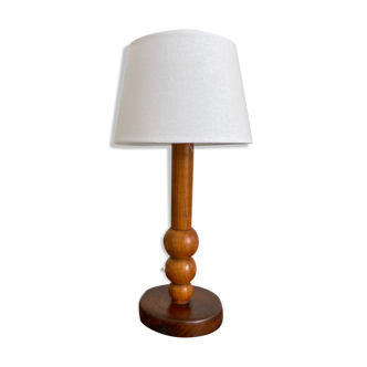 Lampe bois vintage moderniste