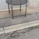 Round table vintage chrome and smoked glass
