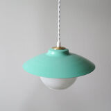 Gamelle and opaline pendant light
