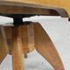 Chaise haute, chaise pivotante et chaise d'écolier en bois, années 1950