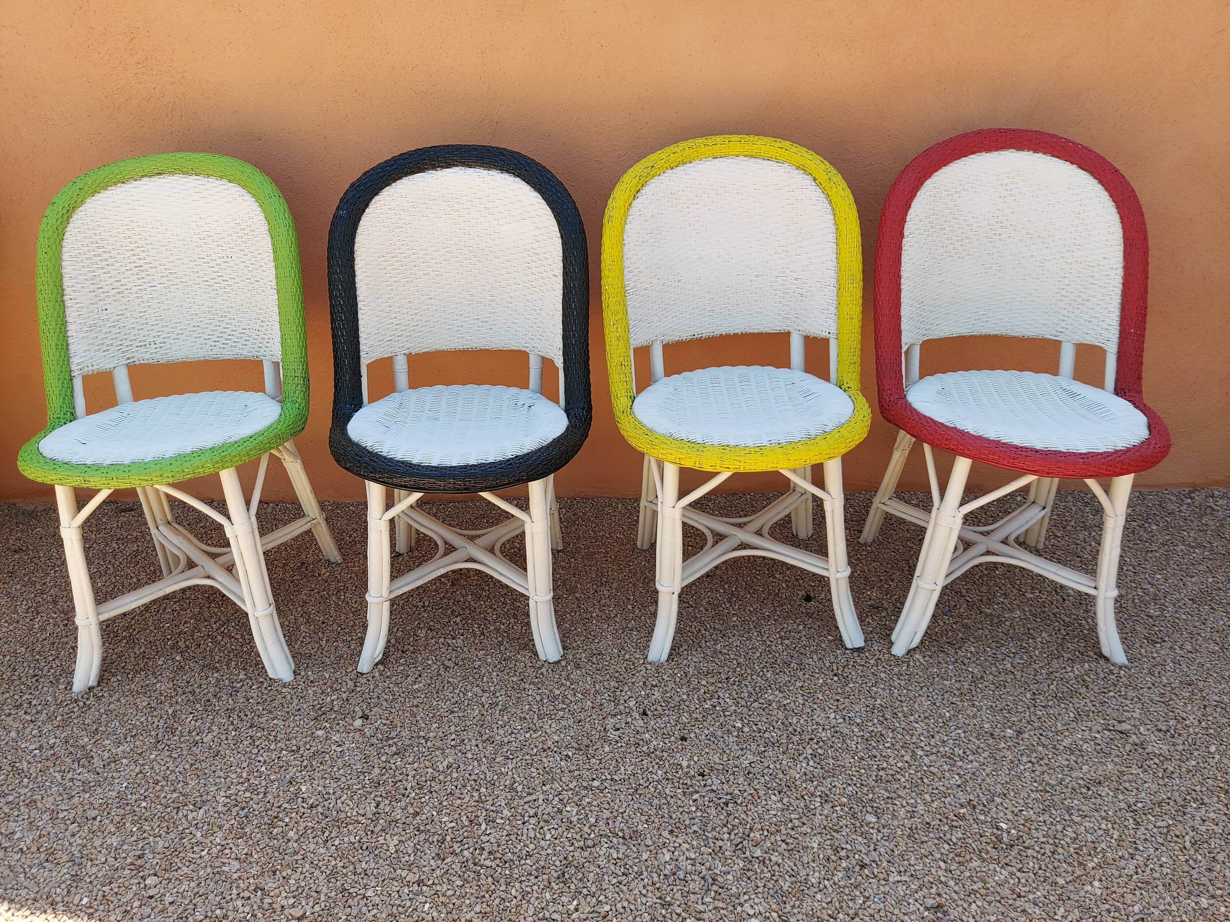 Suite of 4 terrace chairs Bistrot Parisien 1950s