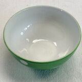 Bol vert pois blancs porcelaine Longchamp