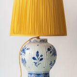 Large Royal Delft ceramic table lamp hand-painted for the 300th anniversary, 1953.