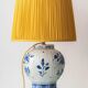 Large Royal Delft ceramic table lamp hand-painted for the 300th anniversary, 1953.