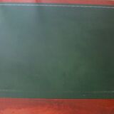 Minister's desk style L. Philippe – 2 drawers – cherry wood – faux leather desk mat