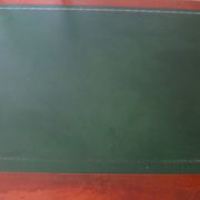 Minister's desk style L. Philippe – 2 drawers – cherry wood – faux leather desk mat