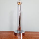 Tubular chrome metal table lamp, 1970s
