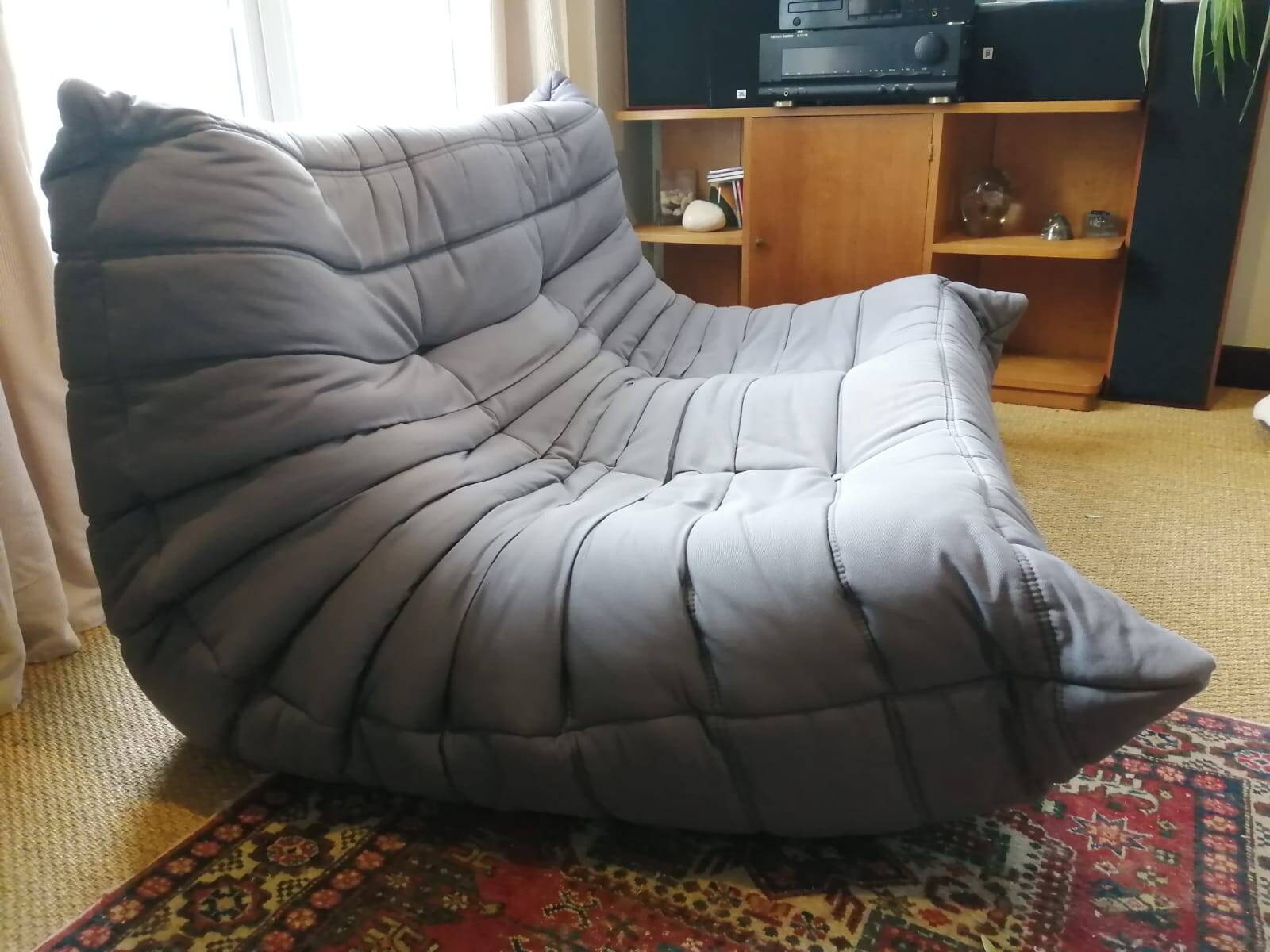 Togo 2-seater sofa - Ligne Roset - Anthracite grey