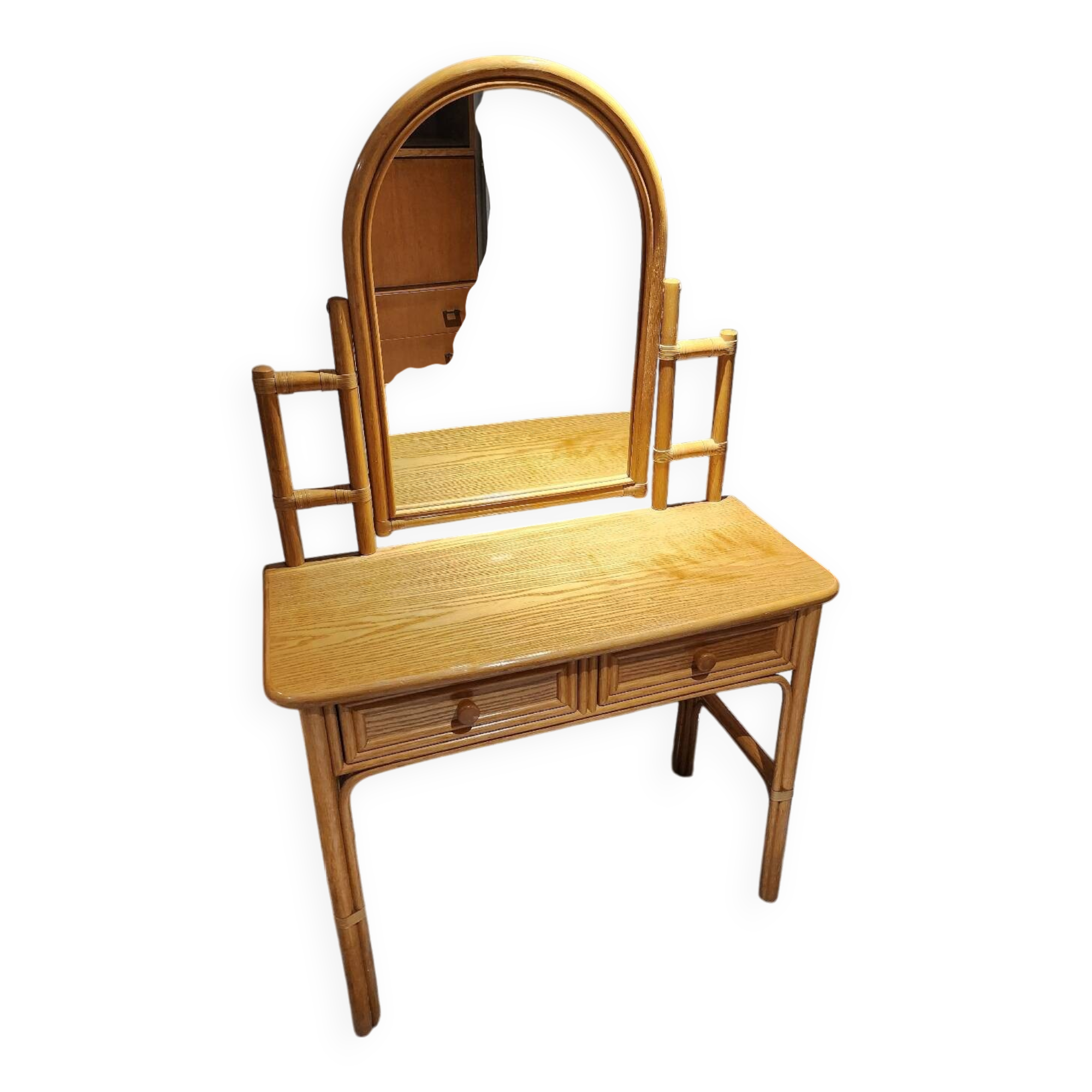 Vintage rattan dressing table