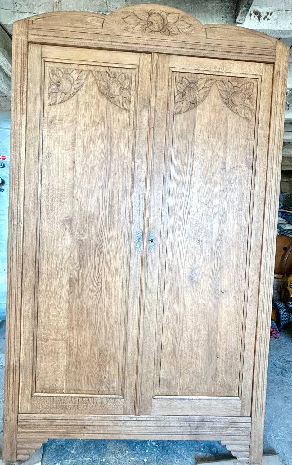 Armoire parisienne art déco bois naturel