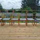 Ensemble de 6 chaises traineau, années 70