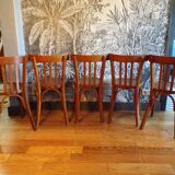 Set of 5 Gignez bistro chairs