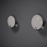 Set of metal Stilnovo Mod. 232 sconces by Bruno Gatta, Italy 1962