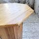 Hexagonal console table guéridon Regain pine 1970