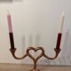 Copper heart chandelier