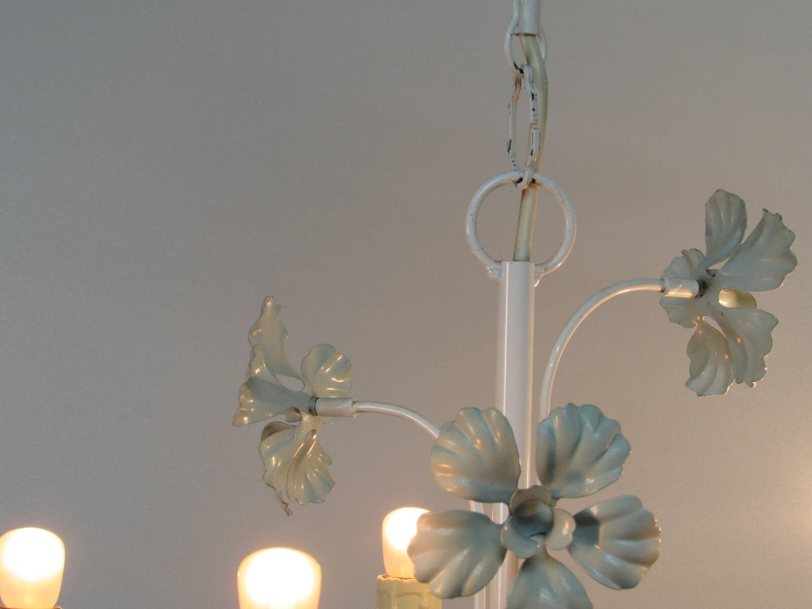 Metal chandelier. Antique. 5 arms.